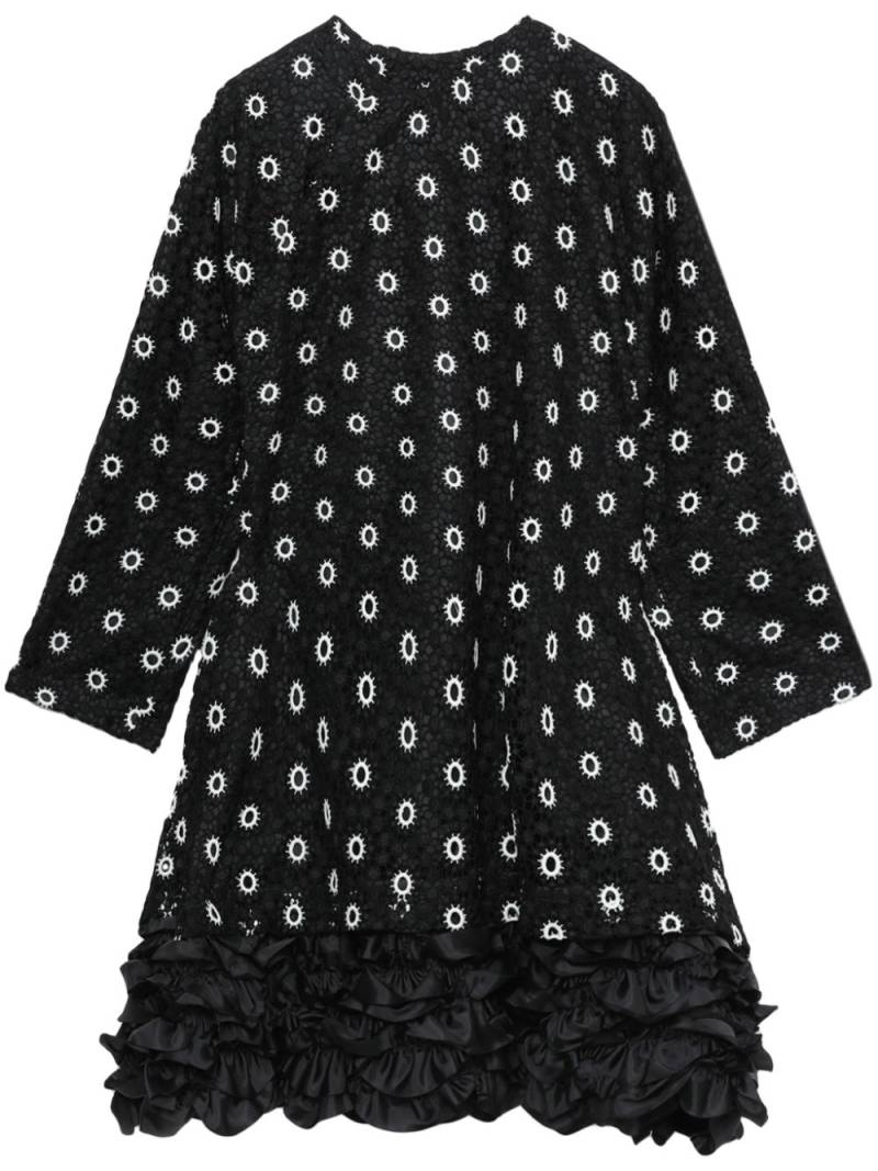 Comme Des Garçons Comme Des Garçons floral-embroidery mini dress - Black von Comme Des Garçons Comme Des Garçons