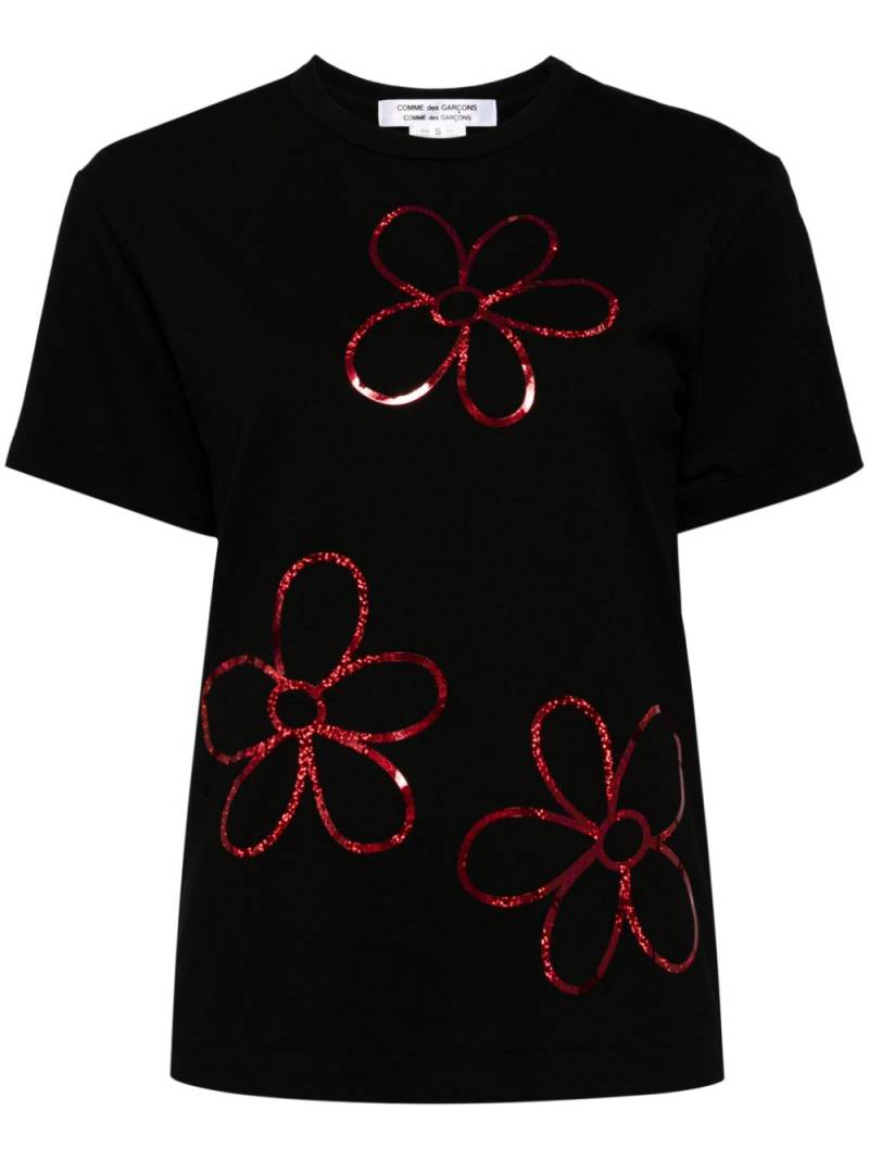 Comme Des Garçons Comme Des Garçons floral print T-shirt - Black von Comme Des Garçons Comme Des Garçons