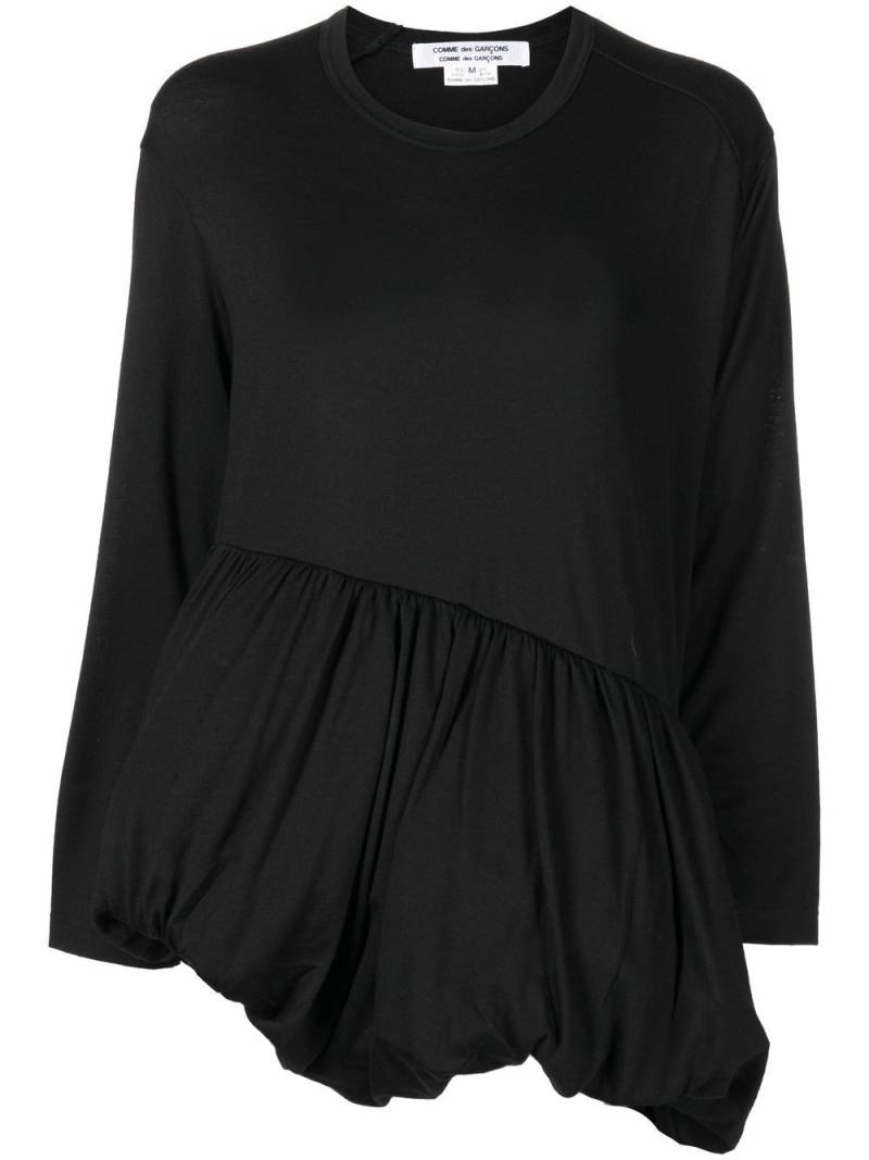 Comme Des Garçons Comme Des Garçons gathered-hem detail blouse - Black von Comme Des Garçons Comme Des Garçons