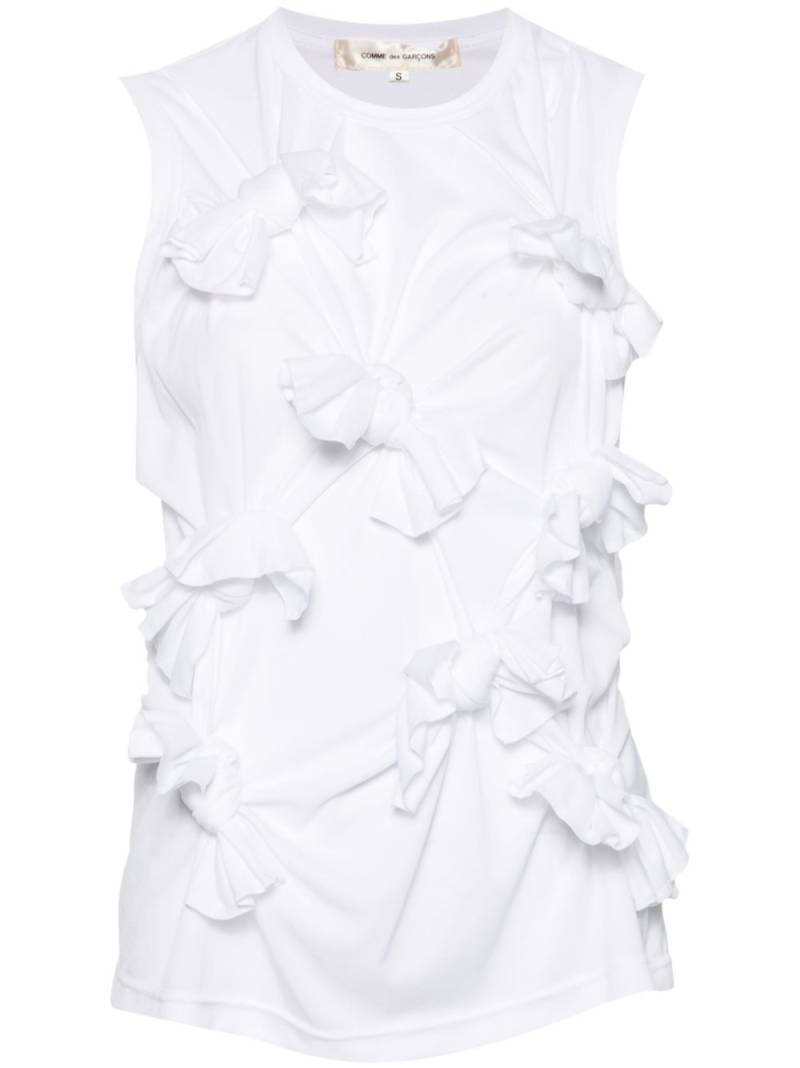 Comme Des Garçons knot-detailed jersey tank top - White von Comme Des Garçons