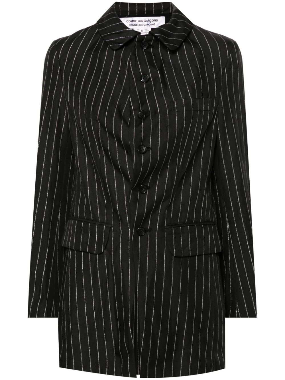 Comme Des Garçons Comme Des Garçons pinstriped shirt jacket - Black von Comme Des Garçons Comme Des Garçons