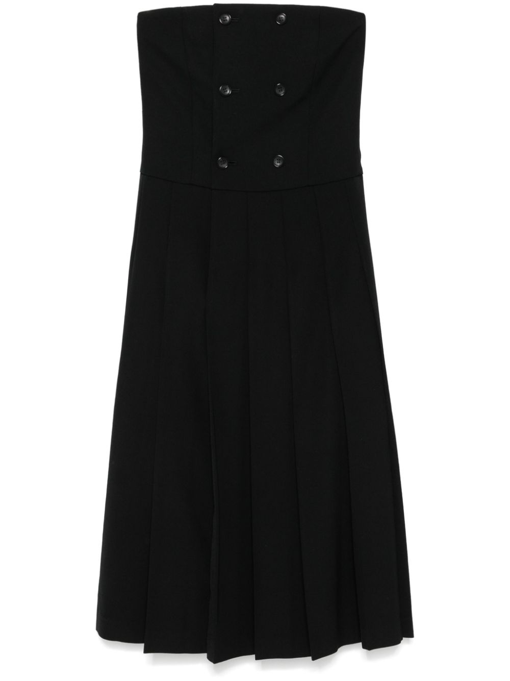 Comme Des Garçons Comme Des Garçons pleated midi dress - Black von Comme Des Garçons Comme Des Garçons