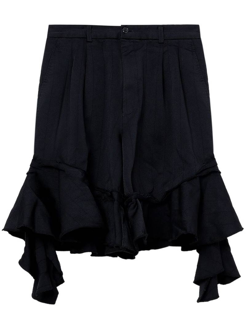 Comme Des Garçons Comme Des Garçons pleated ruffled shorts - Black von Comme Des Garçons Comme Des Garçons