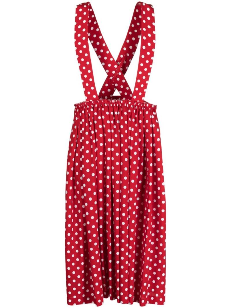 Comme Des Garçons Comme Des Garçons polka-dot print full skirt - Red von Comme Des Garçons Comme Des Garçons