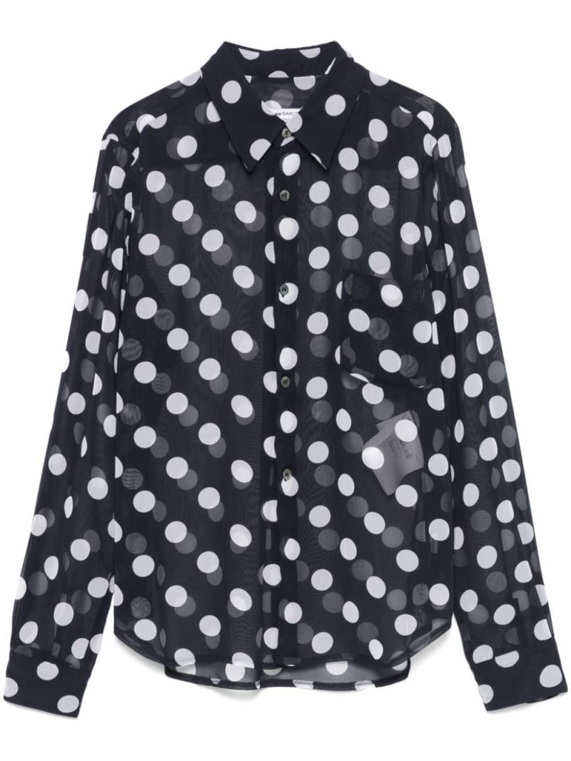 Comme Des Garçons Comme Des Garçons polka-dot shirt - Blue von Comme Des Garçons Comme Des Garçons