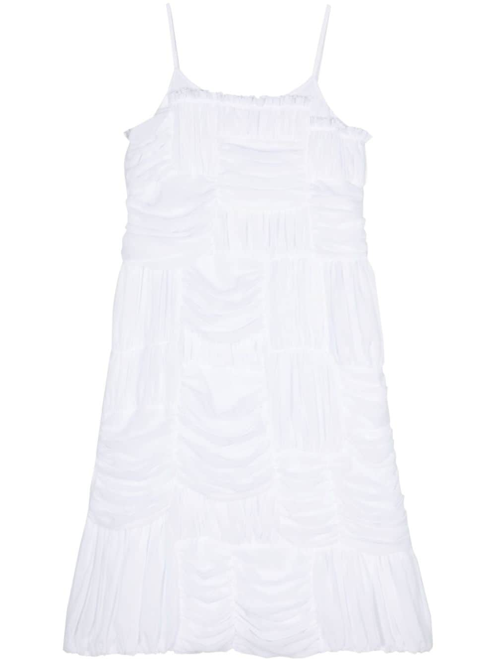 Comme Des Garçons Comme Des Garçons ruched midi dress - White von Comme Des Garçons Comme Des Garçons