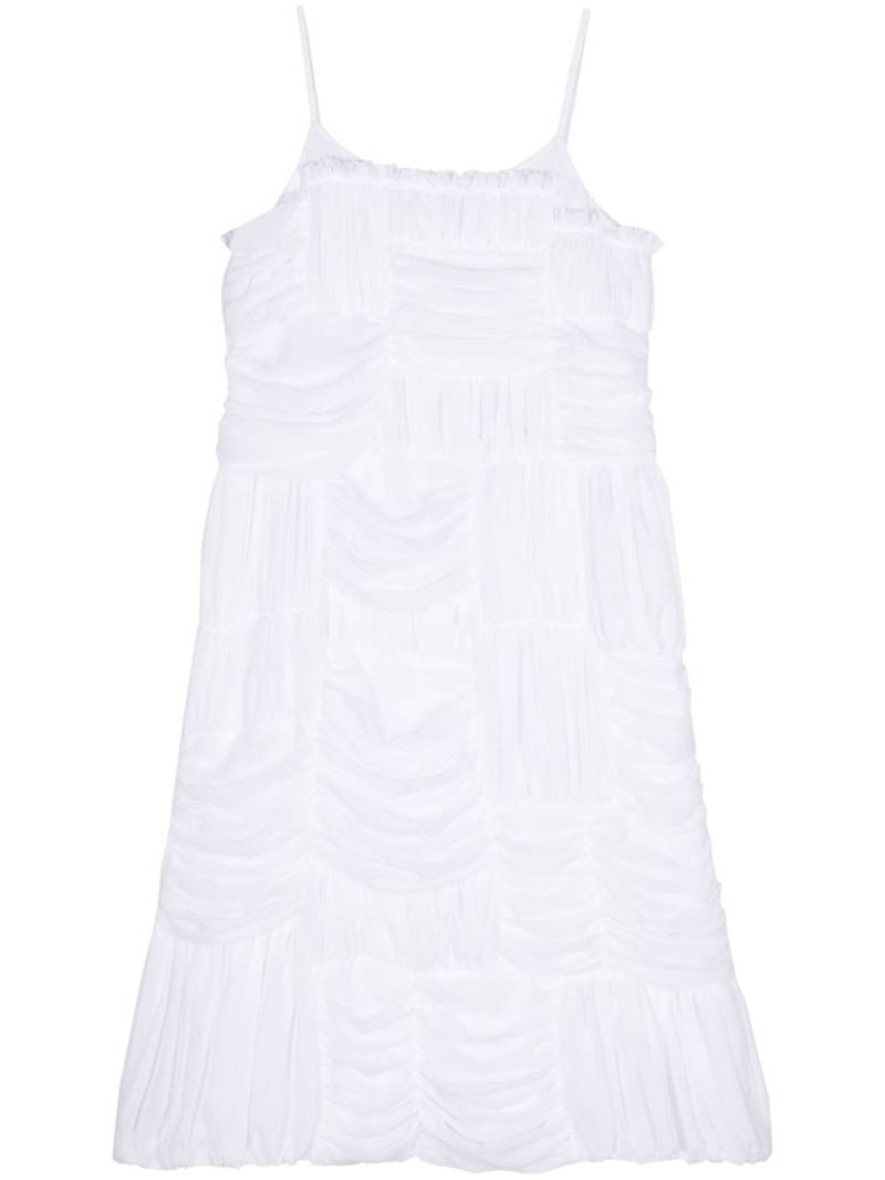 Comme Des Garçons Comme Des Garçons ruched midi dress - White von Comme Des Garçons Comme Des Garçons