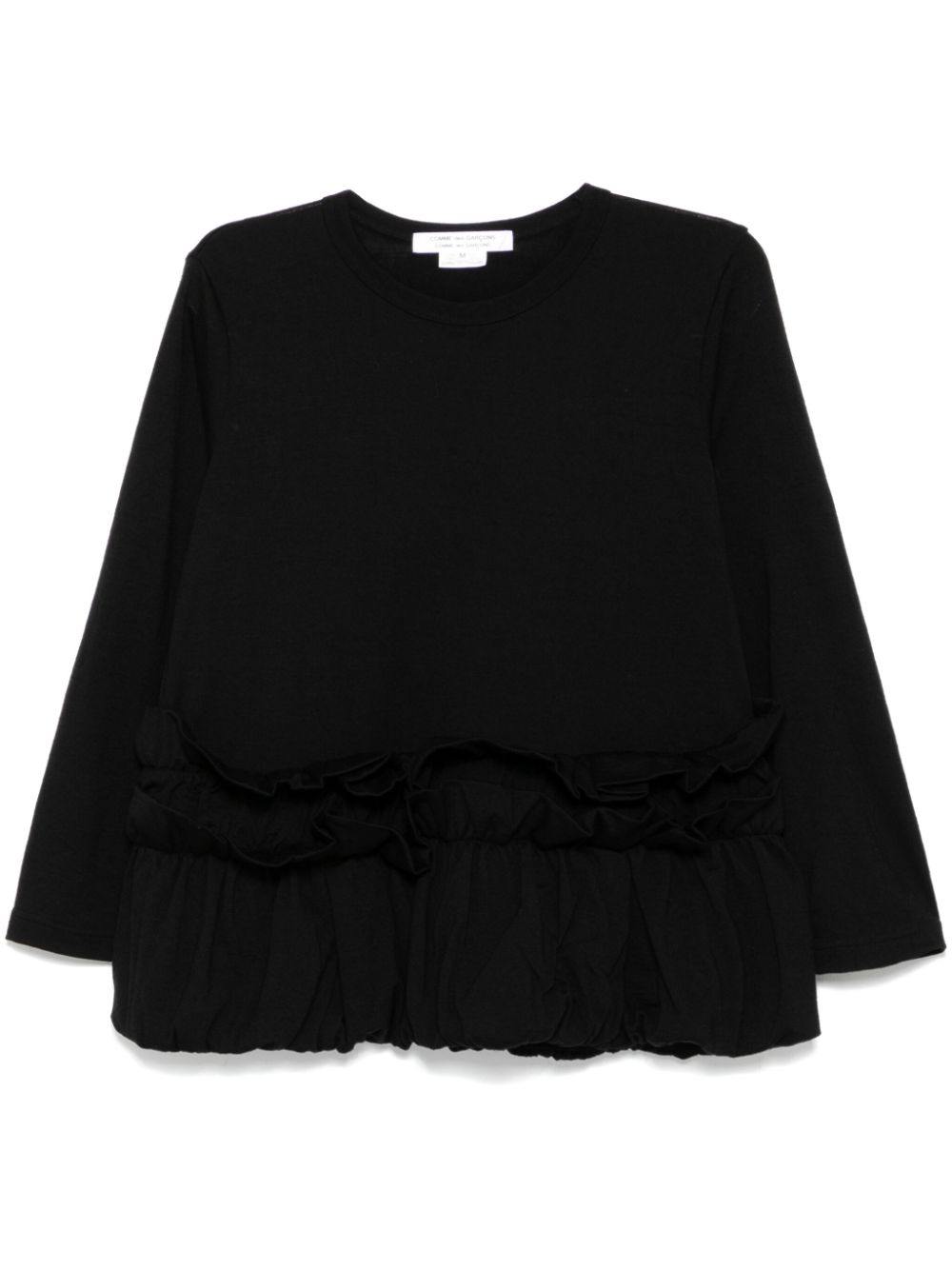 Comme Des Garçons Comme Des Garçons ruffle T-shirt - Black von Comme Des Garçons Comme Des Garçons