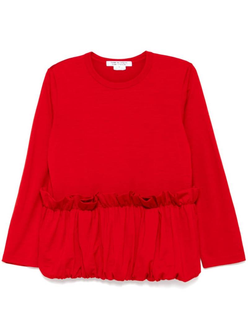 Comme Des Garçons Comme Des Garçons ruffle T-shirt - Red von Comme Des Garçons Comme Des Garçons