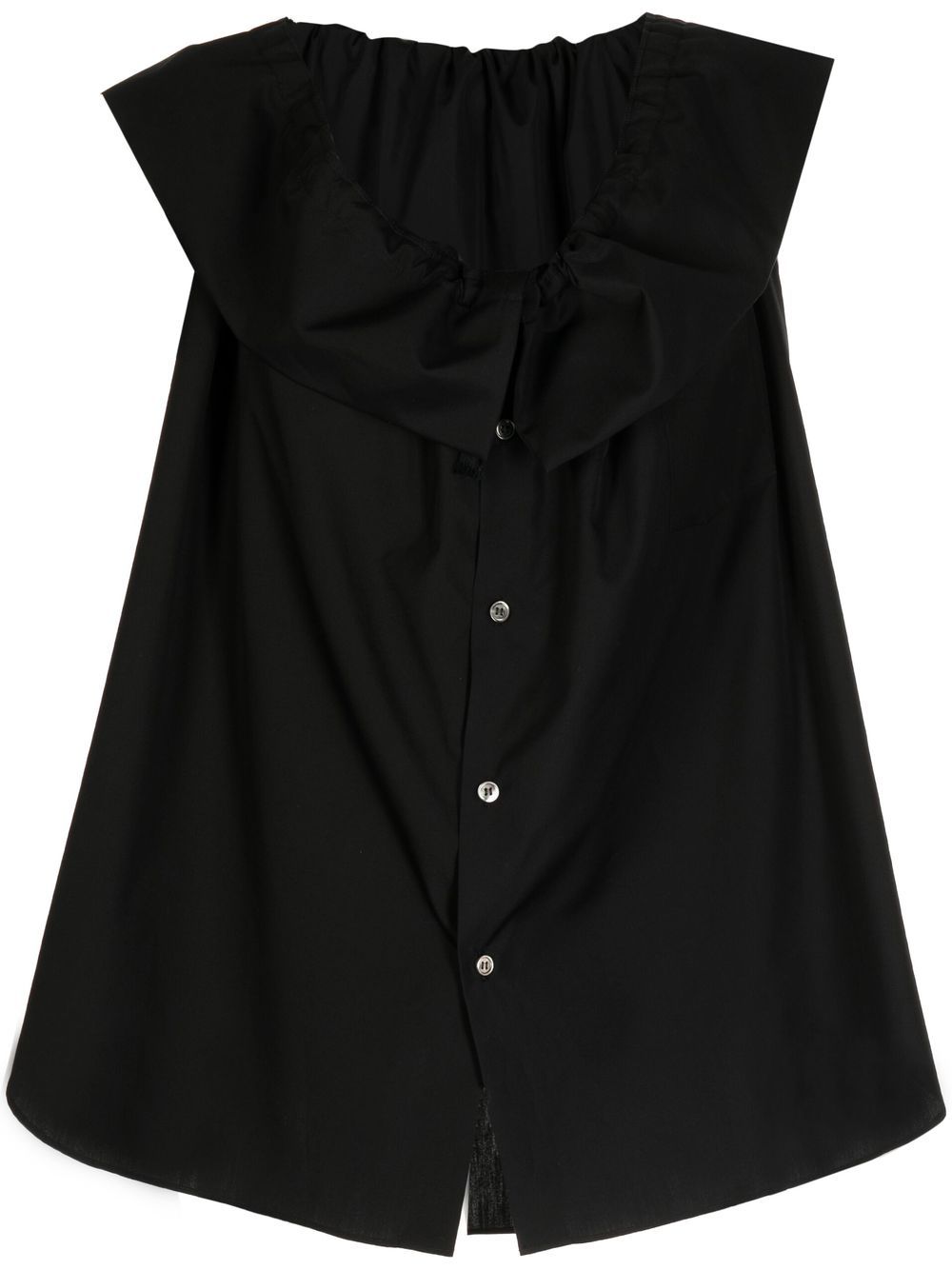 Comme Des Garçons Comme Des Garçons ruffle-collar sleeveless shirt - Black von Comme Des Garçons Comme Des Garçons