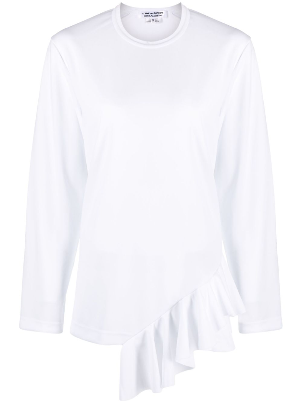 Comme Des Garçons Comme Des Garçons ruffle-detail round-neck T-shirt - White von Comme Des Garçons Comme Des Garçons