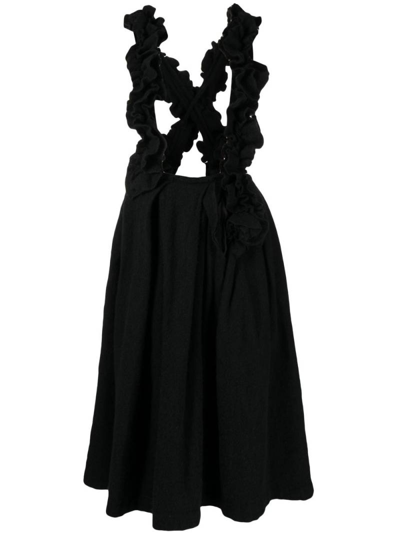 Comme Des Garçons Comme Des Garçons ruffle-trim pinafore dress - Black von Comme Des Garçons Comme Des Garçons