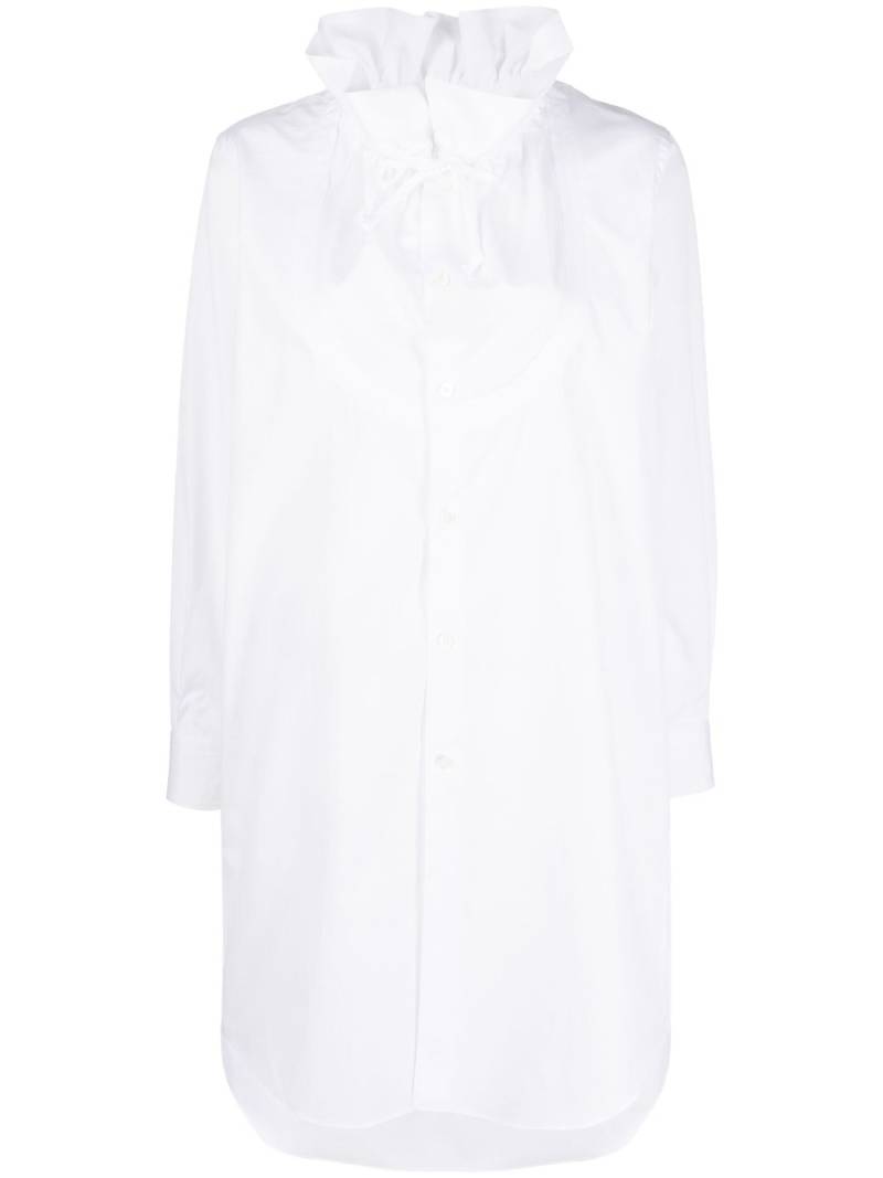 Comme Des Garçons Comme Des Garçons ruffled-collar poplin shirt - White von Comme Des Garçons Comme Des Garçons