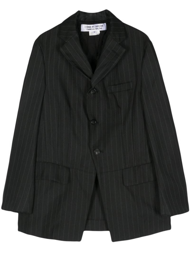 Comme Des Garçons Comme Des Garçons single-breasted pinstripe blazer - Black von Comme Des Garçons Comme Des Garçons