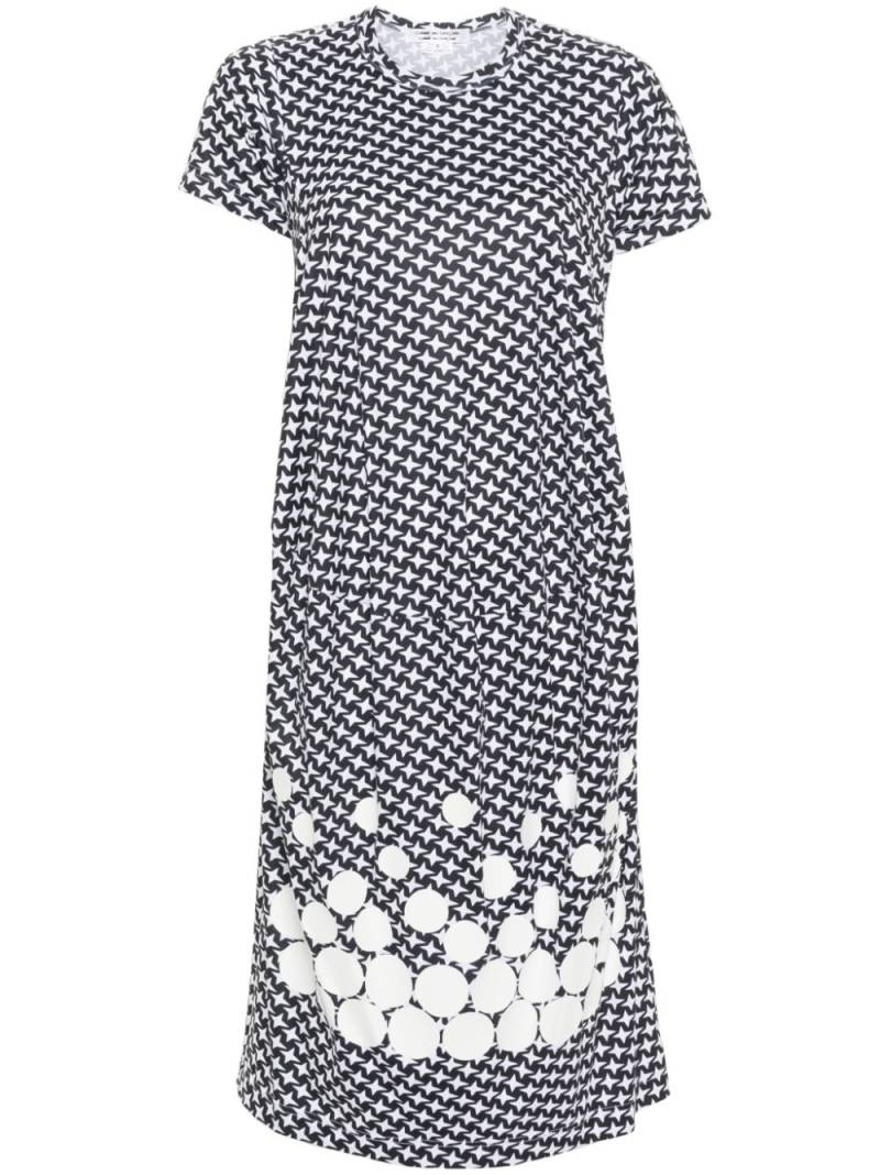 Comme Des Garçons Comme Des Garçons star-print midi dress - Black von Comme Des Garçons Comme Des Garçons