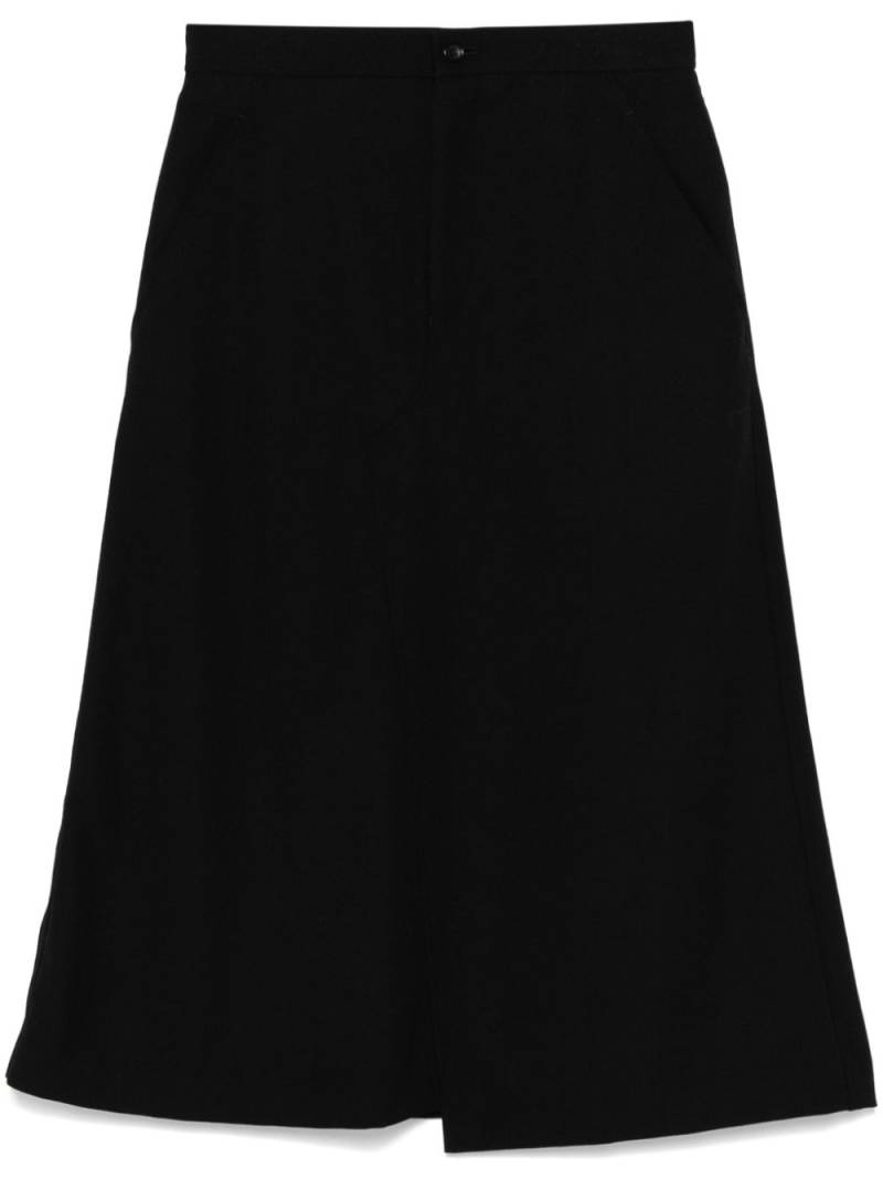 Comme Des Garçons Comme Des Garçons wool midi skirt - Black von Comme Des Garçons Comme Des Garçons