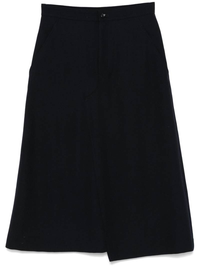 Comme Des Garçons Comme Des Garçons wool midi skirt - Blue von Comme Des Garçons Comme Des Garçons