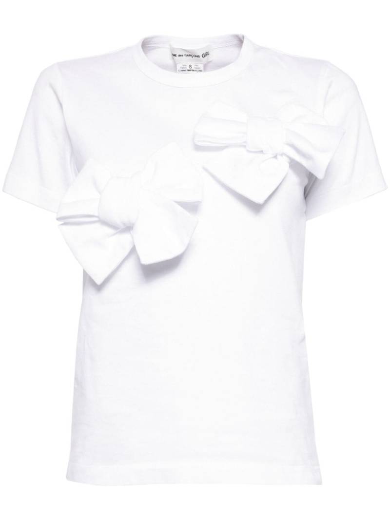 Comme Des Garçons Girl bow T-shirt - White von Comme Des Garçons Girl