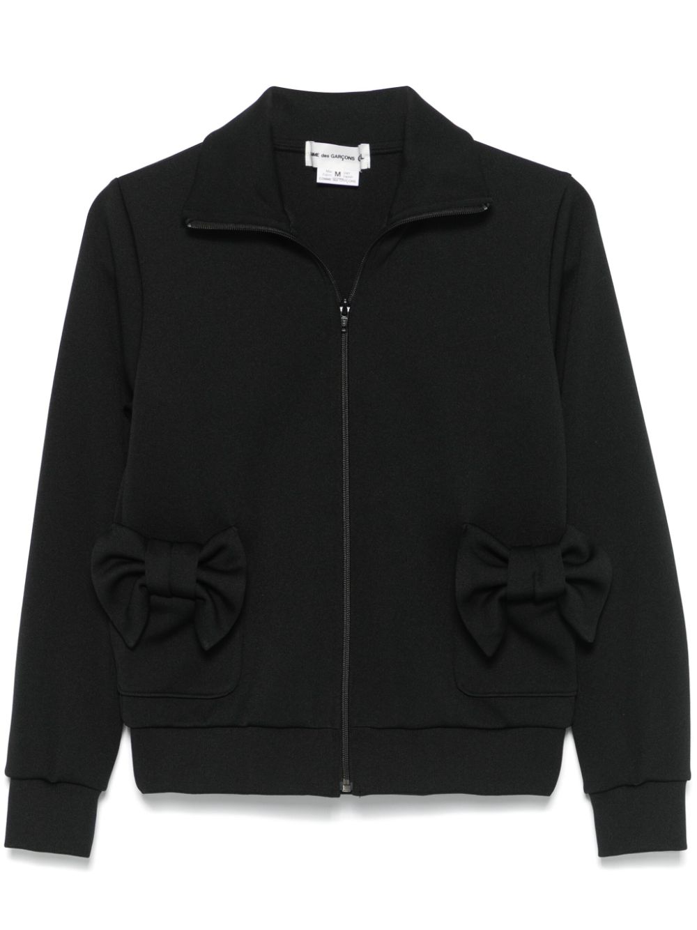 Comme Des Garçons Girl bow-detail zip-up top - Black von Comme Des Garçons Girl