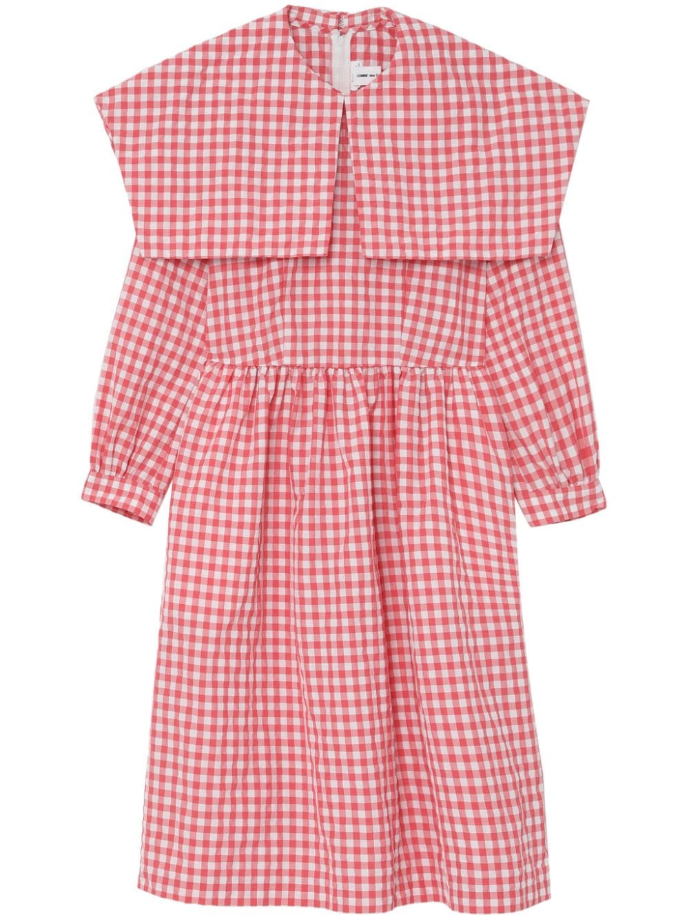 Comme Des Garçons Girl check-pattern long-sleeve dress - Pink von Comme Des Garçons Girl