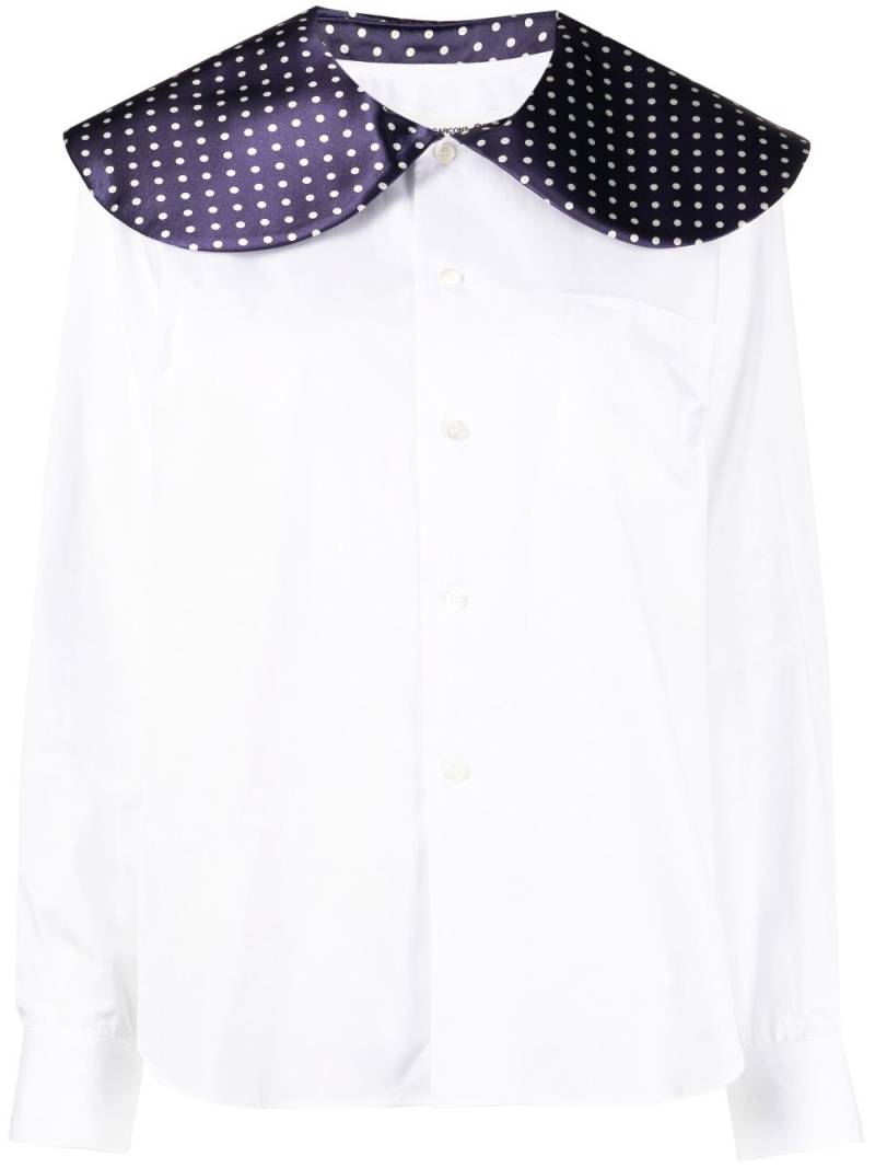 Comme Des Garçons Girl polka-dot print long-sleeved shirt - White von Comme Des Garçons Girl