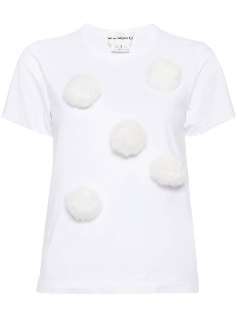 Comme Des Garçons Girl pompom T-shirt - White von Comme Des Garçons Girl