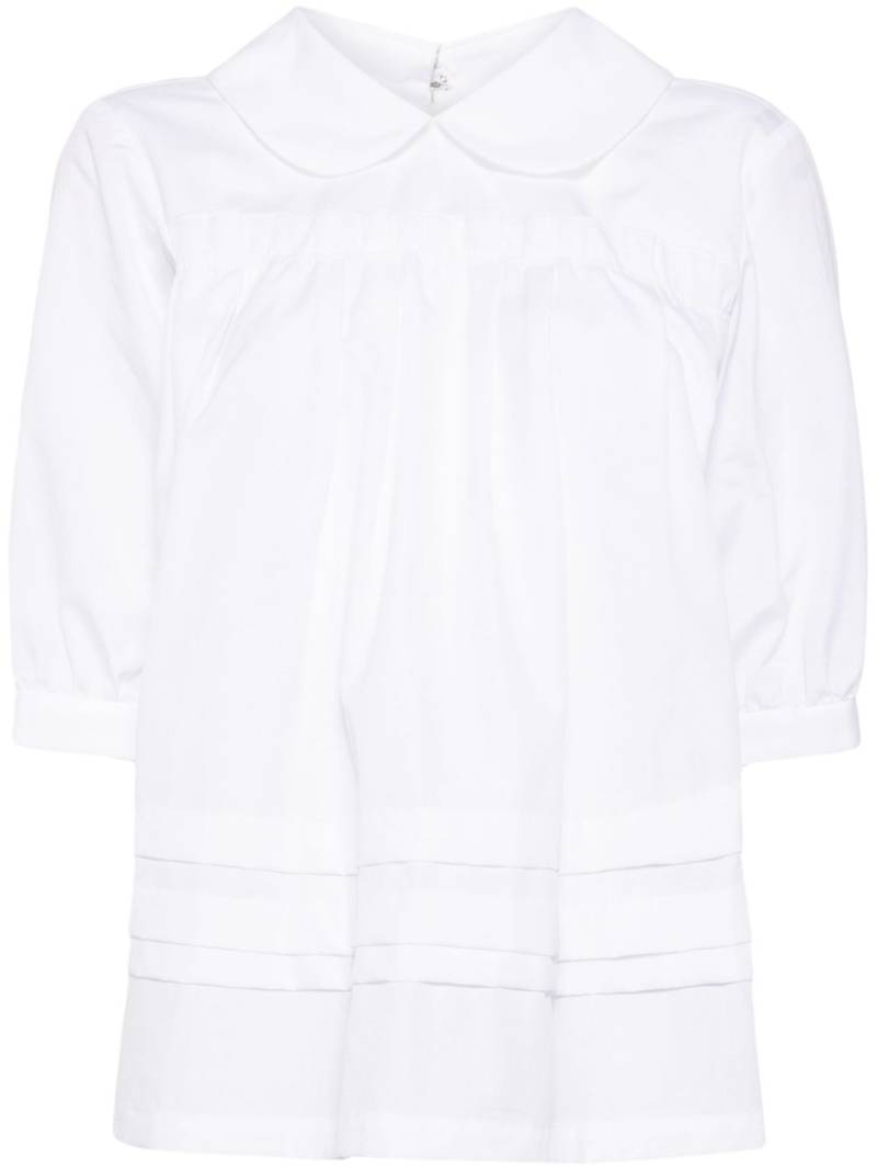 Comme Des Garçons Girl ruffled pleated blouse - White von Comme Des Garçons Girl