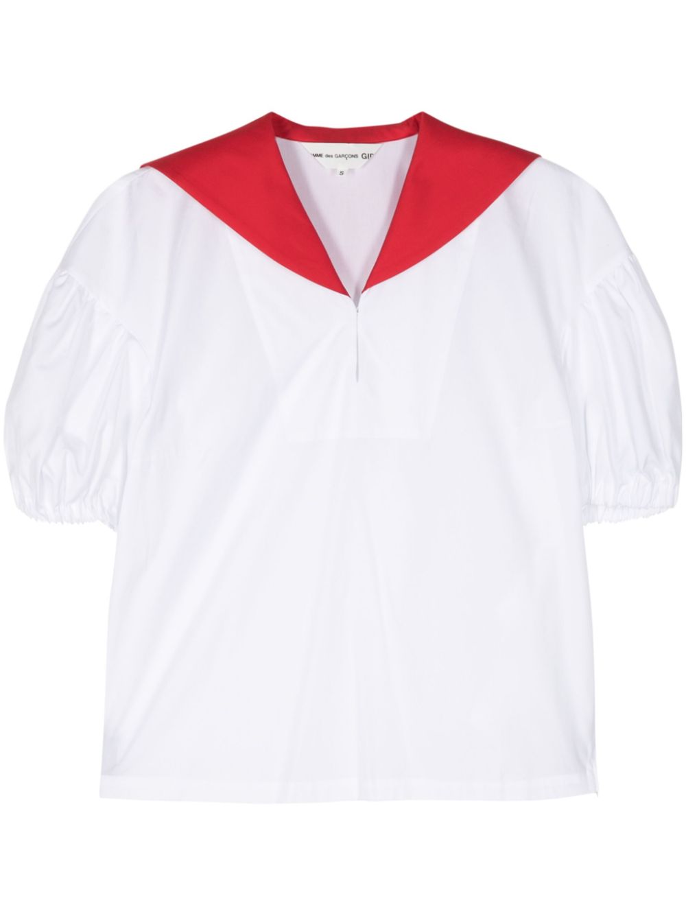 Comme Des Garçons Girl sailor-collar cotton blouse - White von Comme Des Garçons Girl