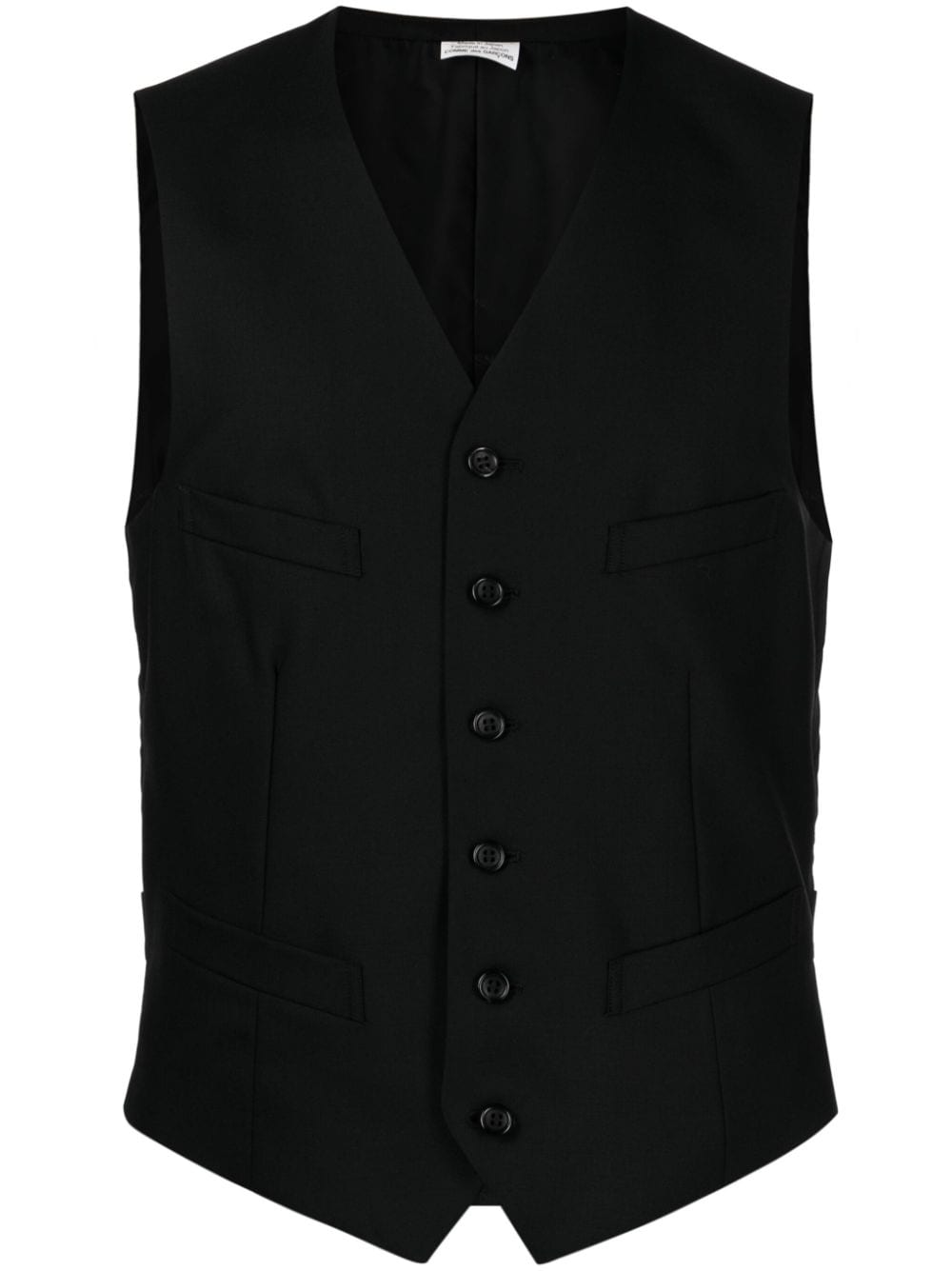 Comme des Garçons Homme Deux V-neck wool waistcoat - Black von Comme des Garçons Homme Deux