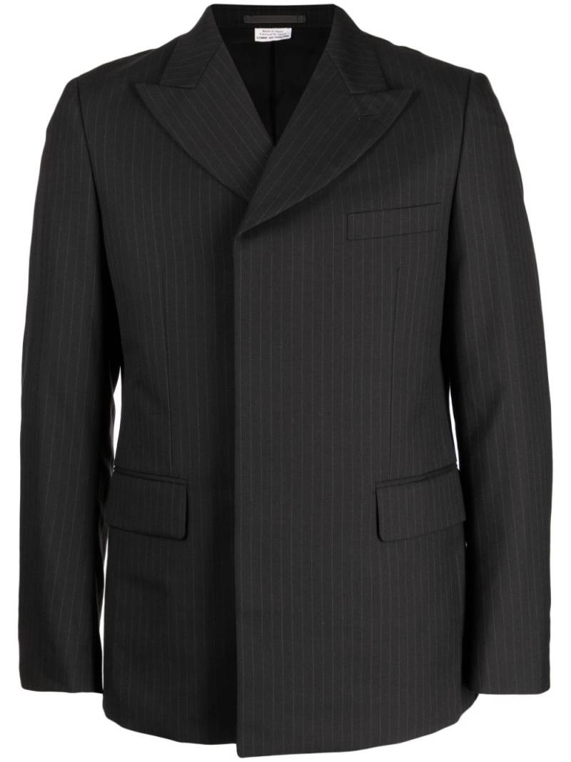 Comme des Garçons Homme Deux pinstripe double-breasted wool blazer - Black von Comme des Garçons Homme Deux