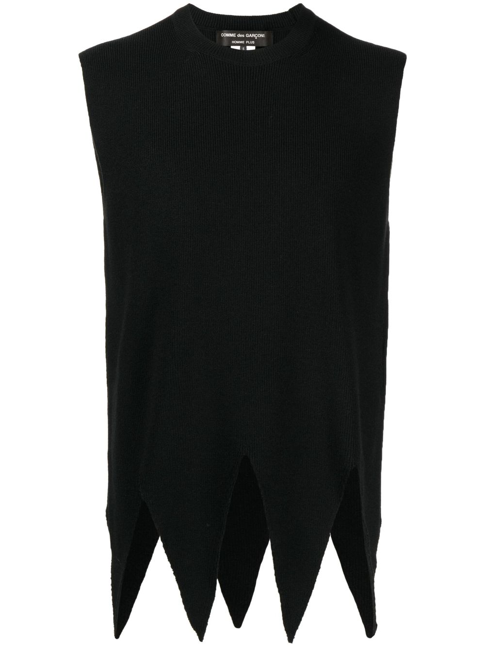 Comme des Garçons Homme Plus asymmetric-hem knitted top - Black von Comme des Garçons Homme Plus