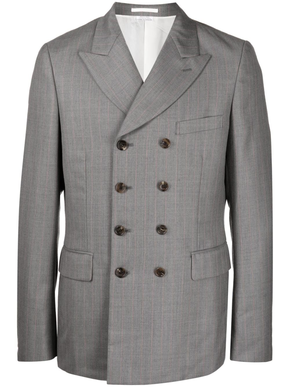 Comme des Garçons Homme Plus check-pattern wool double-breasted blazer - Grey von Comme des Garçons Homme Plus