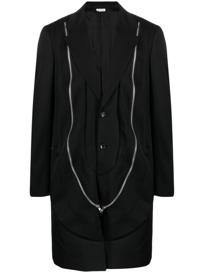 Comme des Garçons Homme Plus zip-detailed wool coat - Black von Comme des Garçons Homme Plus