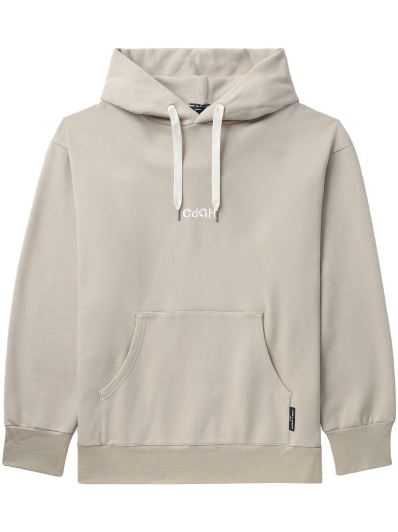 Comme des Garçons Homme logo-embroidered drawstring hoodie - Neutrals von Comme des Garçons Homme