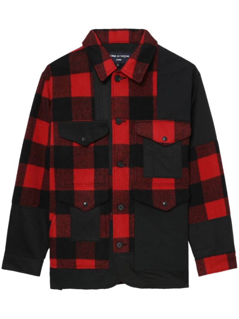 Comme des Garçons Homme plaid-check fleece shirt jacket - Red von Comme des Garçons Homme