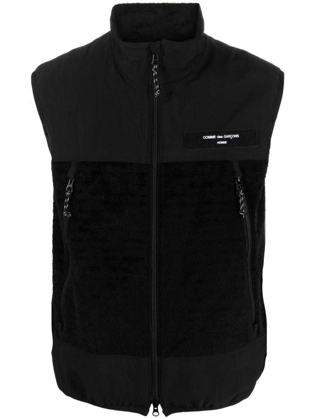 Comme des Garçons Homme zip-up panelled waistcoat - Black von Comme des Garçons Homme