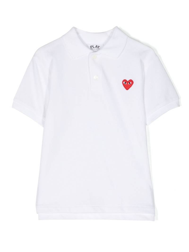 Comme Des Garçons Play Kids heart-patch T-shirt - White von Comme Des Garçons Play Kids