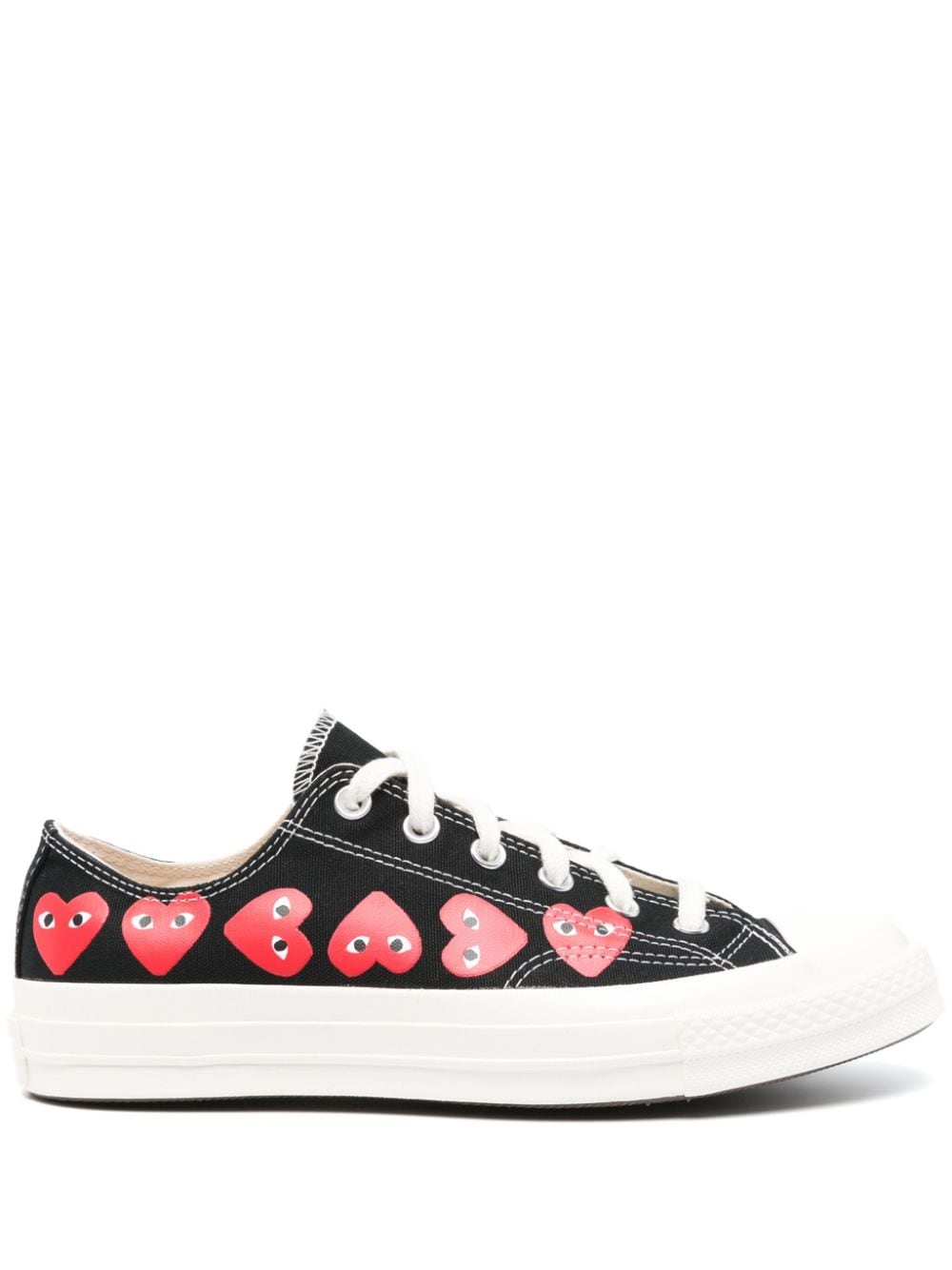 Comme Des Garçons Play x Converse Chuck 70 Multi Heart sneakers - Black von Comme Des Garçons Play x Converse