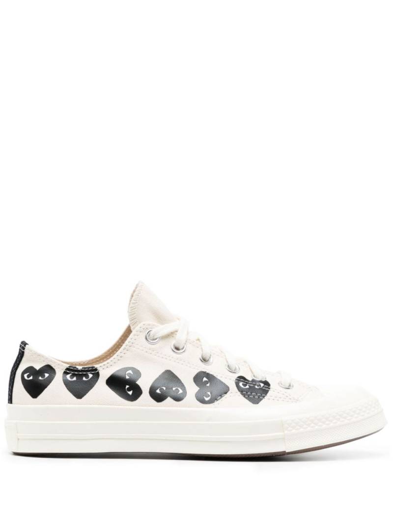 Comme Des Garçons Play x Converse x Converse Chuck 70 Multi Heart canvas sneakers - Neutrals von Comme Des Garçons Play x Converse