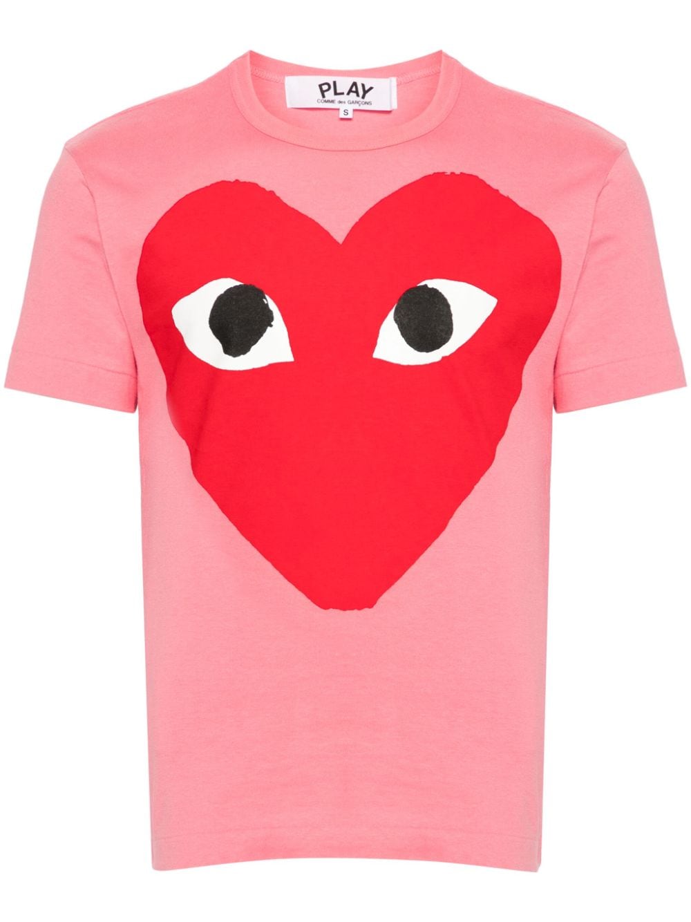 Comme Des Garçons Play Heart-print cotton T-shirt - Pink von Comme Des Garçons Play