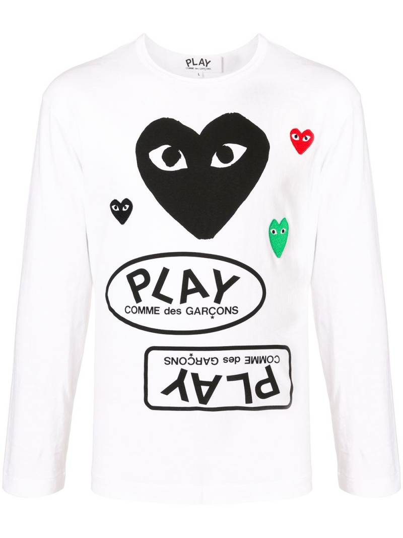 Comme Des Garçons Play Play T-shirt - White von Comme Des Garçons Play