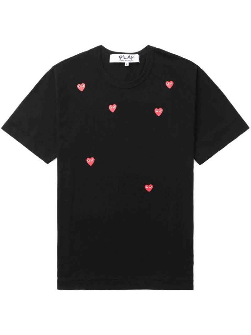 Comme Des Garçons Play Scattered Hearts cotton T-shirt - Black von Comme Des Garçons Play