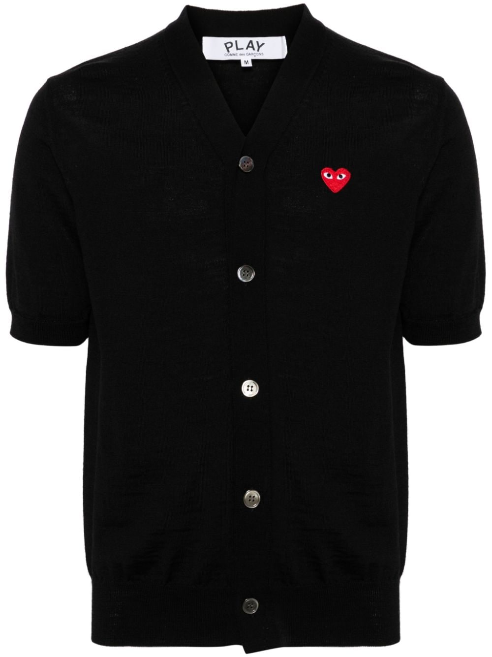 Comme Des Garçons Play V-neck wool cardigan - Black von Comme Des Garçons Play