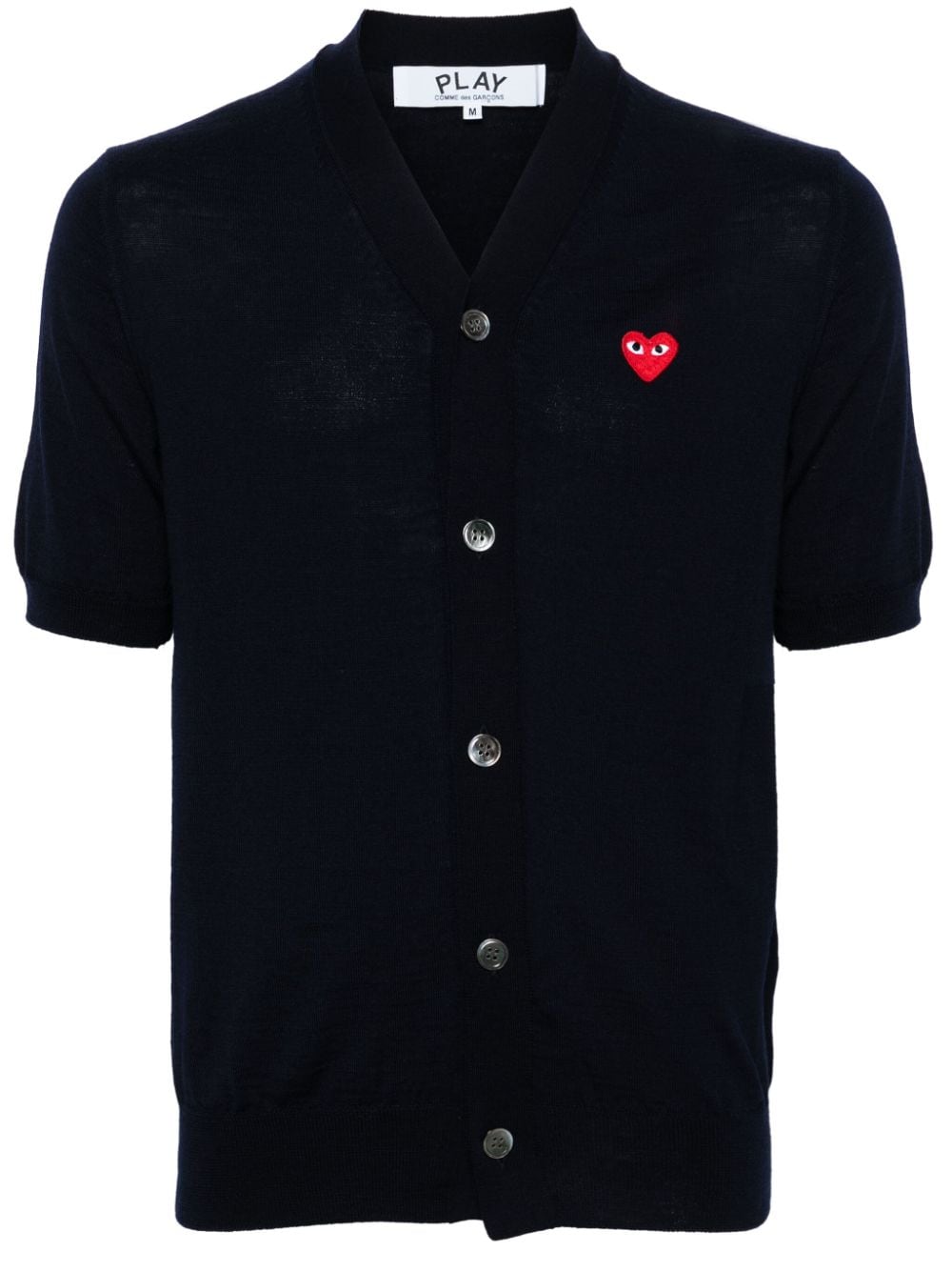 Comme Des Garçons Play V-neck wool cardigan - Blue von Comme Des Garçons Play