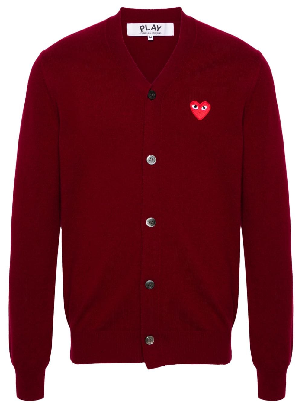 Comme Des Garçons Play V-neck wool cardigan - Red von Comme Des Garçons Play