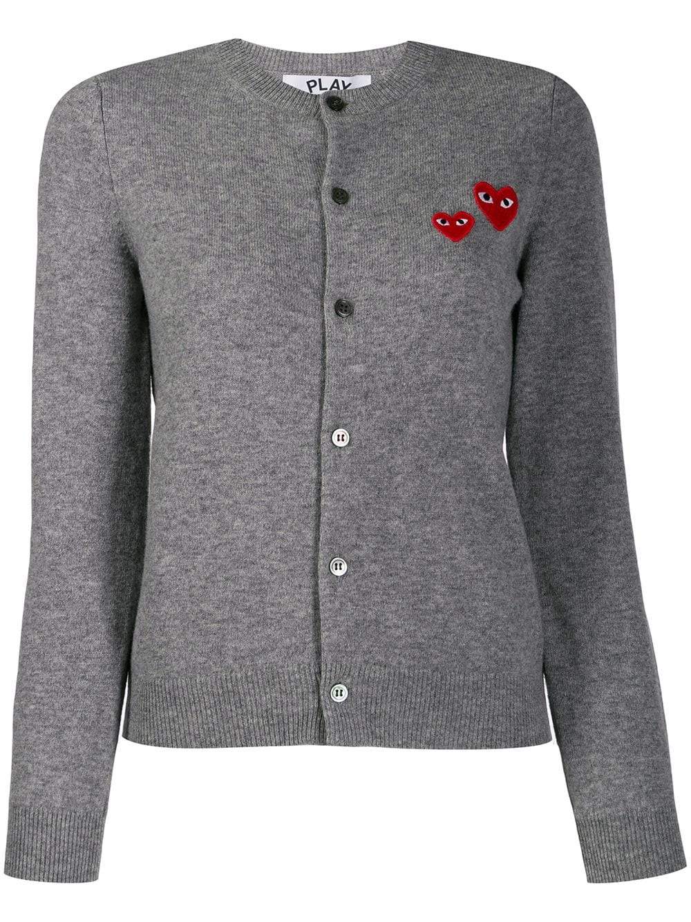Comme Des Garçons Play embroidered cardigan - Grey von Comme Des Garçons Play