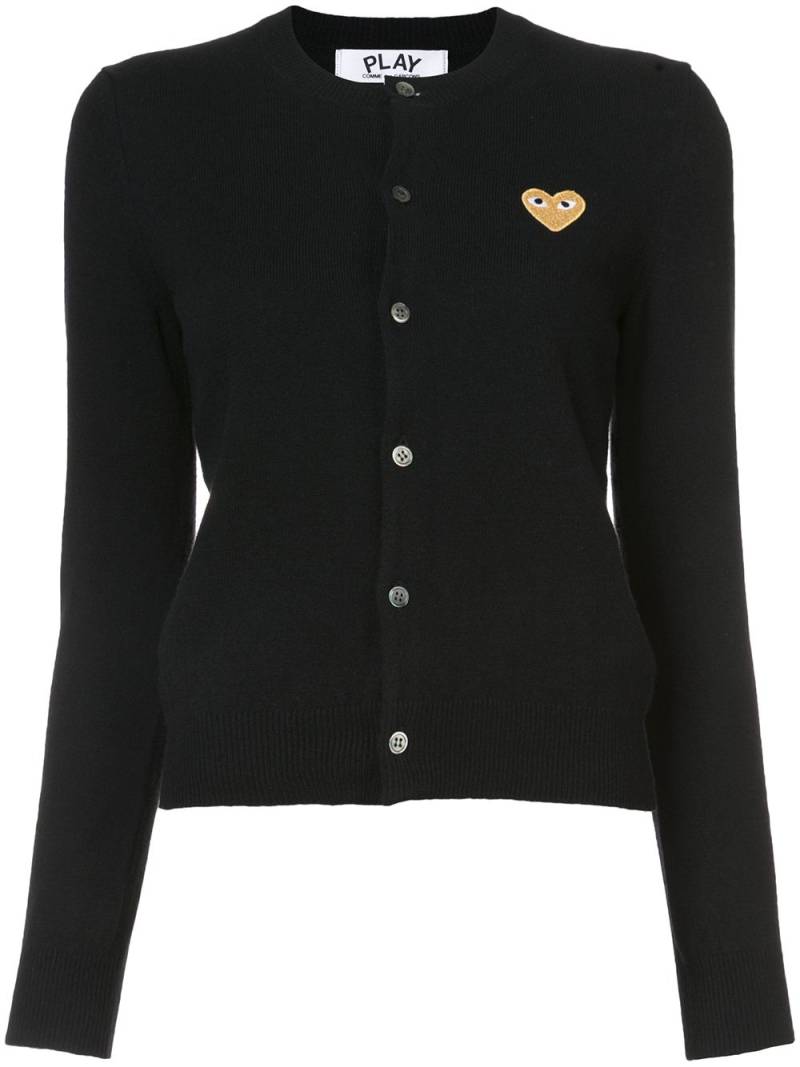 Comme Des Garçons Play embroidered heart cardigan - Black von Comme Des Garçons Play