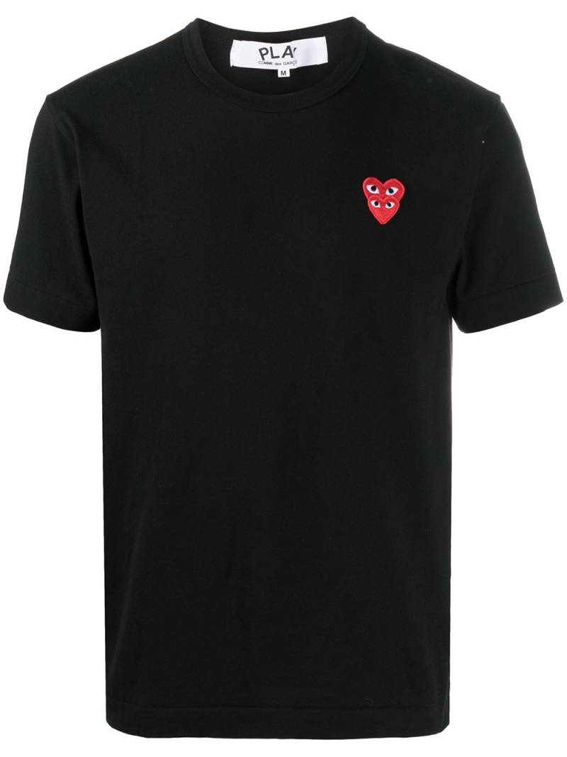 Comme Des Garçons Play heart-embroidered crew-neck T-shirt - Black von Comme Des Garçons Play