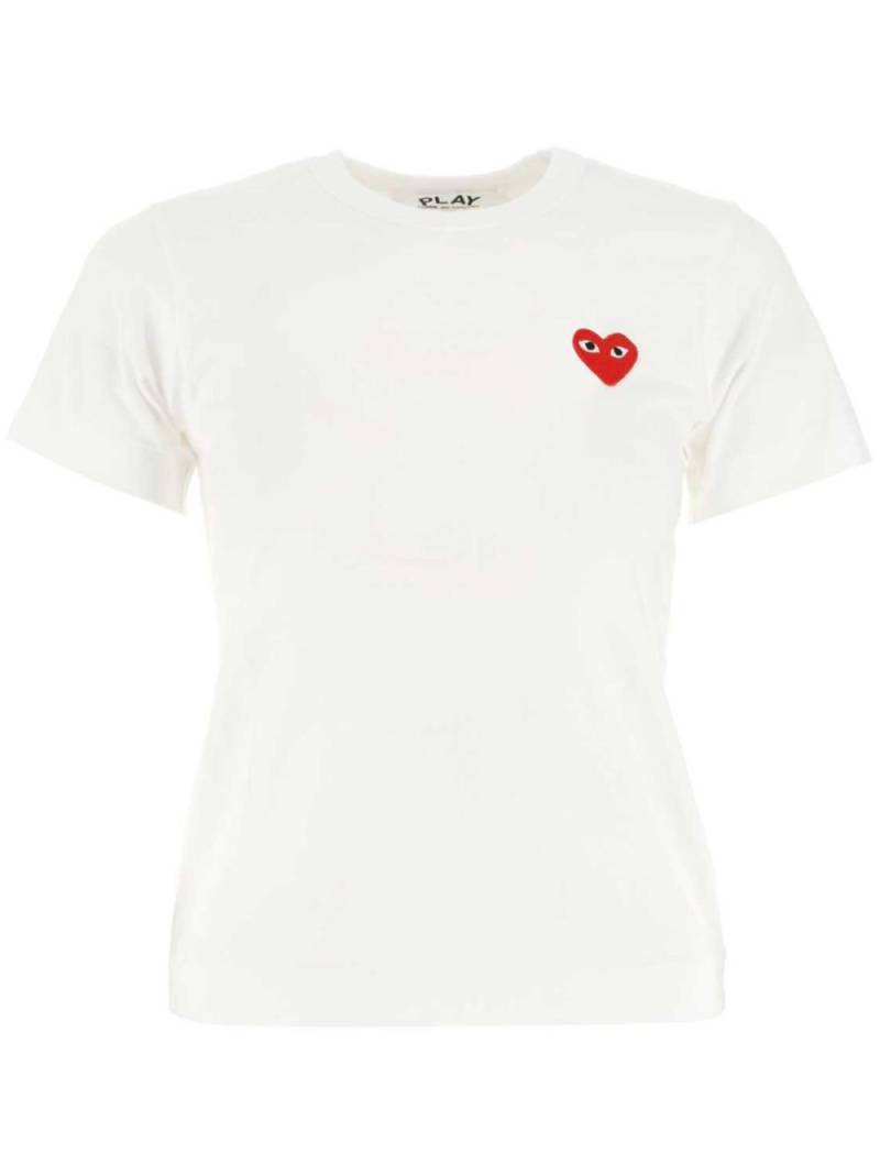 Comme Des Garçons Play heart-patch cotton T-shirt - White von Comme Des Garçons Play