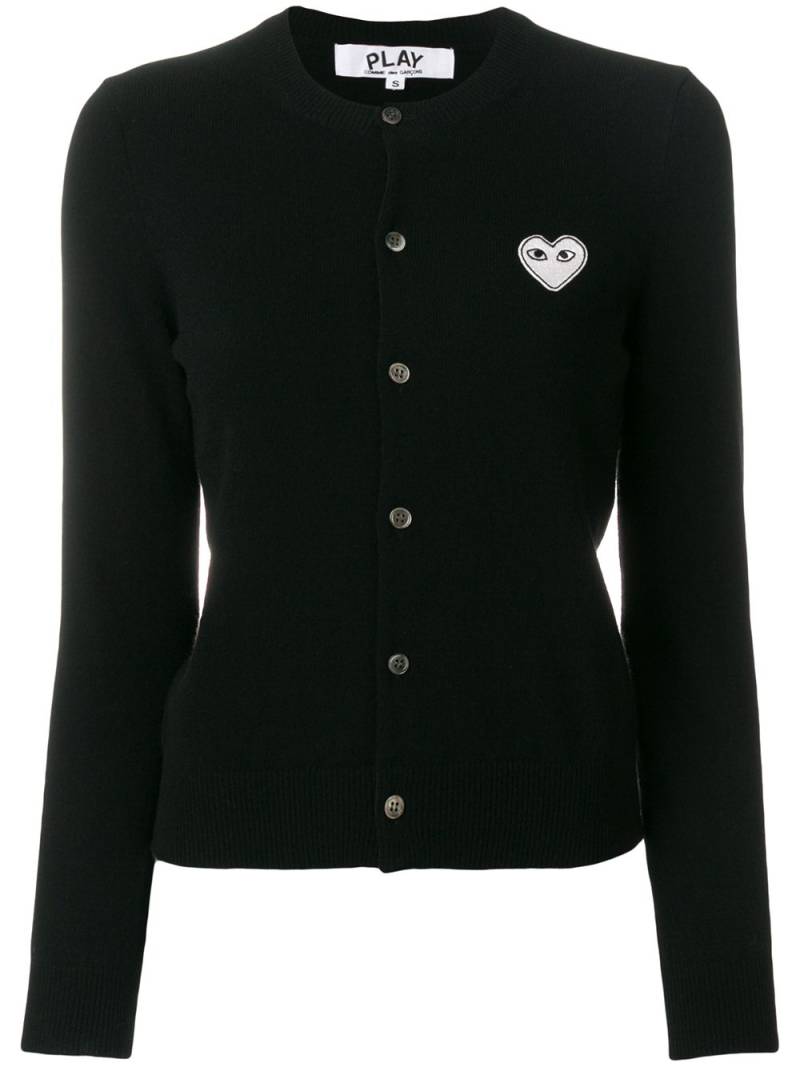 Comme Des Garçons Play heart logo cardigan - Black von Comme Des Garçons Play